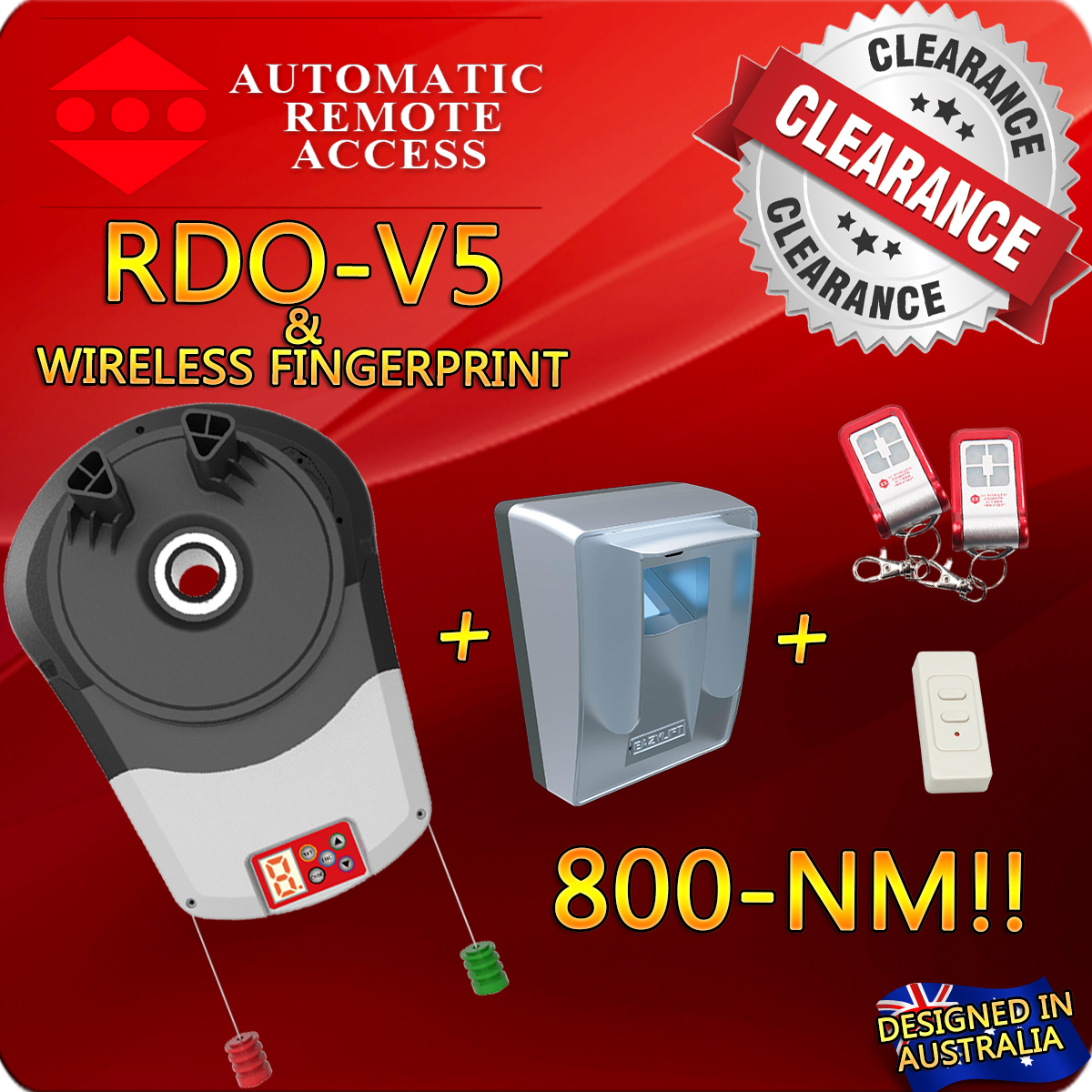 Roller Garage Door Opener Fingerprint Control 3 X Remotes